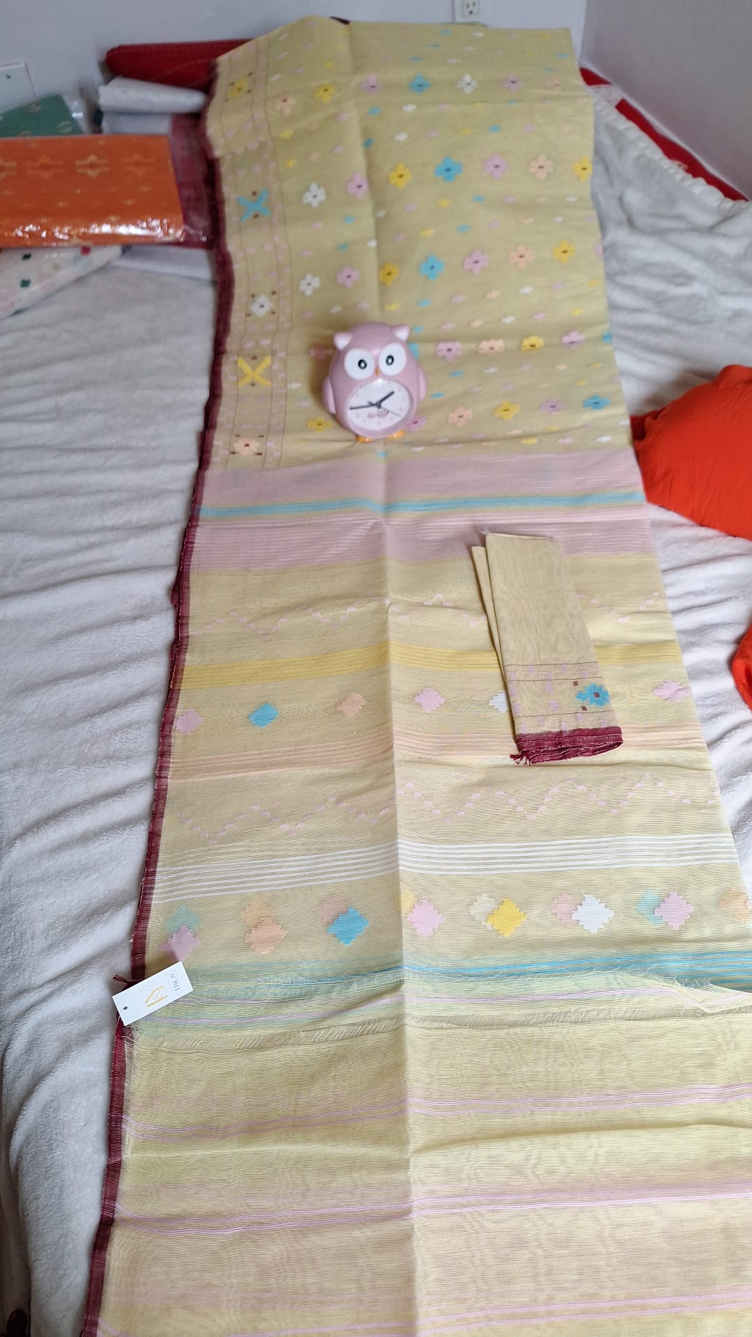 Pastel Blossom Jamdanee Saree